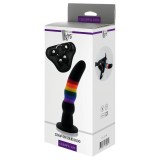 Dream Toys Colorful Love - felcsatolható dildó (színes)