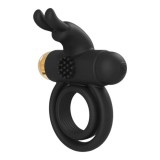 Dream Toys Elite Joel - akkus, vibrációs here- és péniszgyűrű (fekete)