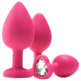 Dream Toys Flirts anal training kit - anál plug szett (3db) - pink