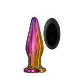 Dream Toys Glamour Glass - csúcsos, rádiós, üveg anál vibrátor (színes)