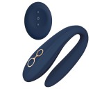 Dream Toys Goddess Ares - hajlítható párvibrátor (kék)