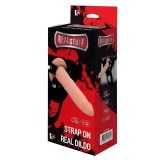 Dream Toys RealStuff Strap-On - keskeny, felcsatolható dildó (natúr)