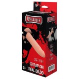 Dream Toys RealStuff Strap-On - keskeny, felcsatolható dildó (natúr)