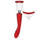 Dream Toys Red Revolution Georgia - G-pont vibrátor és puncipumpa (piros)