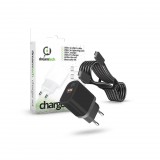 Dreamtech PD Charger Set USB-C+A 20W+QC3.0-s adapter USB-C/USB-C kábel fekete (126299) (DT126299) - Töltők