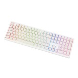 Ducky Zero 6108 Pure vezeték nélküli gamer billentyűzet német kiosztás, MX2A kék kapcsolók, fehér