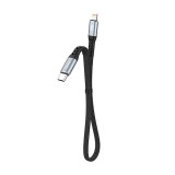 DUDAO L10P USB-C - Lightning kábel 0.23m 20W PD fekete (6973687243852) (L10P) - Adatkábel