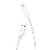 DUDAO L2L USB - Lightning kábel 5A 2m fehér (6970379614792) (6970379614792) - Adatkábel