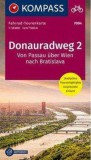 Duna menti kerékpárút térkép 2. (Passau-tól Bécsen keresztül Pozsonyig) - KOMPASS