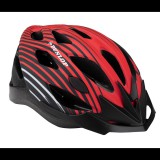 Dunlop kerékpáros sisak L méret, 58-61 cm, napellenzővel, piros