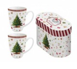 Duo Gift Porcelánbögre 380ml, 2 db-os szett dobozban, Christmas Tree 2
