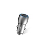 Dupla USB portos autós telefontöltő 2.4A Earldom ES-CC15 40W grafit
