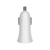 Dupla USB portos autóstöltő + U-Gee 2in1 kábel szett Usams CC013 fehér