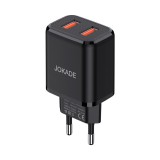 Dupla USB portos hálózati töltő 3A Jokade JB025 fekete