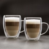 Duplafalú kávés üvegpohár 350ml 2db 5176C