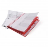 Durable aktatáska könyvjelző irattartó mappa műanyag piros 5 db (255503)