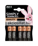 Duracell AA Simply ceruza elem 5db (LR6)