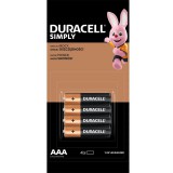 Duracell AAA Alkáli Elem 4db/csomag 5000394129931
