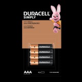 Duracell aaa alkálielem, 4db hbdc 5000394129931