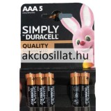 Duracell AAA Simply ceruza elem 5db (LR03)