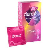 Durex Pleasure Me - bordázott-pontozott óvszer (12db)