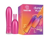 Durex Tease & Vibe - rúdvibrátor nyuszis csiklóizgatóval (pink)