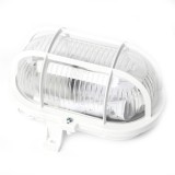 DÜWI Hajólámpa műanyag ráccsal ovális 60W