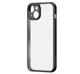 DUX DUCIS AIMO műanyag telefonvédő (közepesen ütésálló, szilikon keret, kamera védelem, matt, hullám minta) FEKETE Apple iPhone 14 Plus