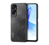 DUX DUCIS AIMO műanyag telefonvédő (közepesen ütésálló, szilikon keret, kamera védelem, matt, hullám minta) FEKETE Honor 90 Lite 5G