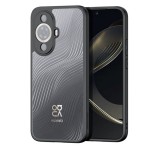 DUX DUCIS AIMO műanyag telefonvédő (közepesen ütésálló, szilikon keret, kamera védelem, matt, hullám minta) FEKETE Huawei Nova 11