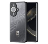 DUX DUCIS AIMO műanyag telefonvédő (közepesen ütésálló, szilikon keret, kamera védelem, matt, hullám minta) FEKETE Huawei Nova 11 Pro