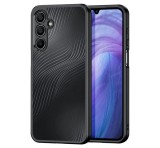 DUX DUCIS AIMO műanyag telefonvédő (ütésállóság, szilikon keret, kameravédő, MagSafe, hullám) FEKETE Samsung Galaxy A16