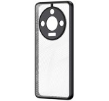 DUX DUCIS AIMO műanyag telefonvédő (ütésállóság, szilikon keret, kameravédő, matt, hullám) FEKETE Honor Magic6 Lite 5G