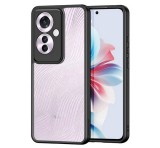 DUX DUCIS AIMO műanyag telefonvédő (ütésállóság, szilikon keret, kameravédő, matt, hullám) FEKETE Oppo Reno11 F 5G