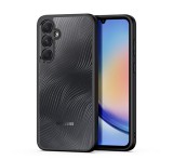 DUX DUCIS AIMO műanyag telefonvédő (ütésállóság, szilikon keret, kameravédő, matt, hullám) FEKETE Samsung Galaxy A35 5G (SM-A356)