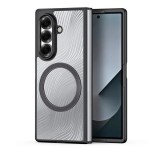 DUX DUCIS AIMO szilikon telefonvédő (ütésállóság, kameravédő, mágneses, hullám) FEKETE Samsung Galaxy Z Fold7 (SM-F966)