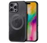 DUX DUCIS AIMO szilikon telefonvédő (ütésállóság, kameravédő, MagSafe, hullám) FEKETE Apple iPhone 16 Pro Max