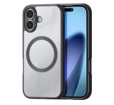 DUX DUCIS AIMO szilikon telefonvédő (ütésállóság, kameravédő, MagSafe, hullám) FEKETE Apple iPhone 17