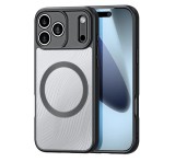 DUX DUCIS AIMO szilikon telefonvédő (ütésállóság, kameravédő, MagSafe, hullám) FEKETE Apple iPhone 17 Pro