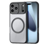 DUX DUCIS AIMO szilikon telefonvédő (ütésállóság, kameravédő, MagSafe, hullám) FEKETE Apple iPhone 17 Pro Max