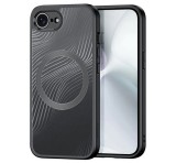 DUX DUCIS AIMO szilikon telefonvédő (ütésállóság, kameravédő, MagSafe, hullám) FEKETE iPhone 16e