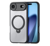 DUX DUCIS AIMO szilikon telefonvédő (ütésállóság, kameravédő, MagSafe, kitámasztó, hullám) FEKETE Apple iPhone 17 Air