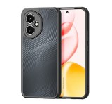 DUX DUCIS AIMO szilikon telefonvédő (ütésállóság, kameravédő, matt, hullám) FEKETE Honor 400