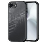 DUX DUCIS AIMO szilikon telefonvédő (ütésállóság, kameravédő, matt, hullám) FEKETE iPhone 16e