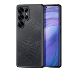 DUX DUCIS AIMO szilikon telefonvédő (ütésállóság, kameravédő, matt, hullám) FEKETE Samsung Galaxy S25 Ultra (SM-S938)