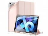 Dux Ducis álló, bőr hatású aktív flip tok Apple iPAD Air 2020 (Air 4) készülékhez, rózsaszín