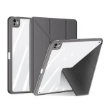 Dux ducis Apple IPAD Pro 11 (2024) magi origami tok álló, bőr hatású (flip, trifold, asztali tartó, ceruza tartó) szürke