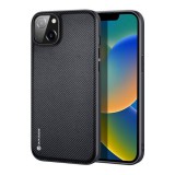 DUX DUCIS Apple iPhone 14 Plus fino szilikon telefonvédő (műanyag belső, közepesen ütésálló, rács minta) fekete