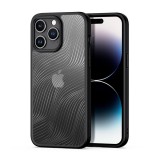 Dux Ducis Apple iPhone 15 Pro Max aimo védő (közepesen ütésálló,  keret, kamera védelem, matt, hullám minta) fekete