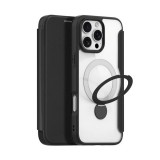Dux ducis Apple iPhone 16 Pro skin x pro tok álló, bőr hatású (flip, oldalra nyíló, rfid, kitámasztó, magsafe) fekete